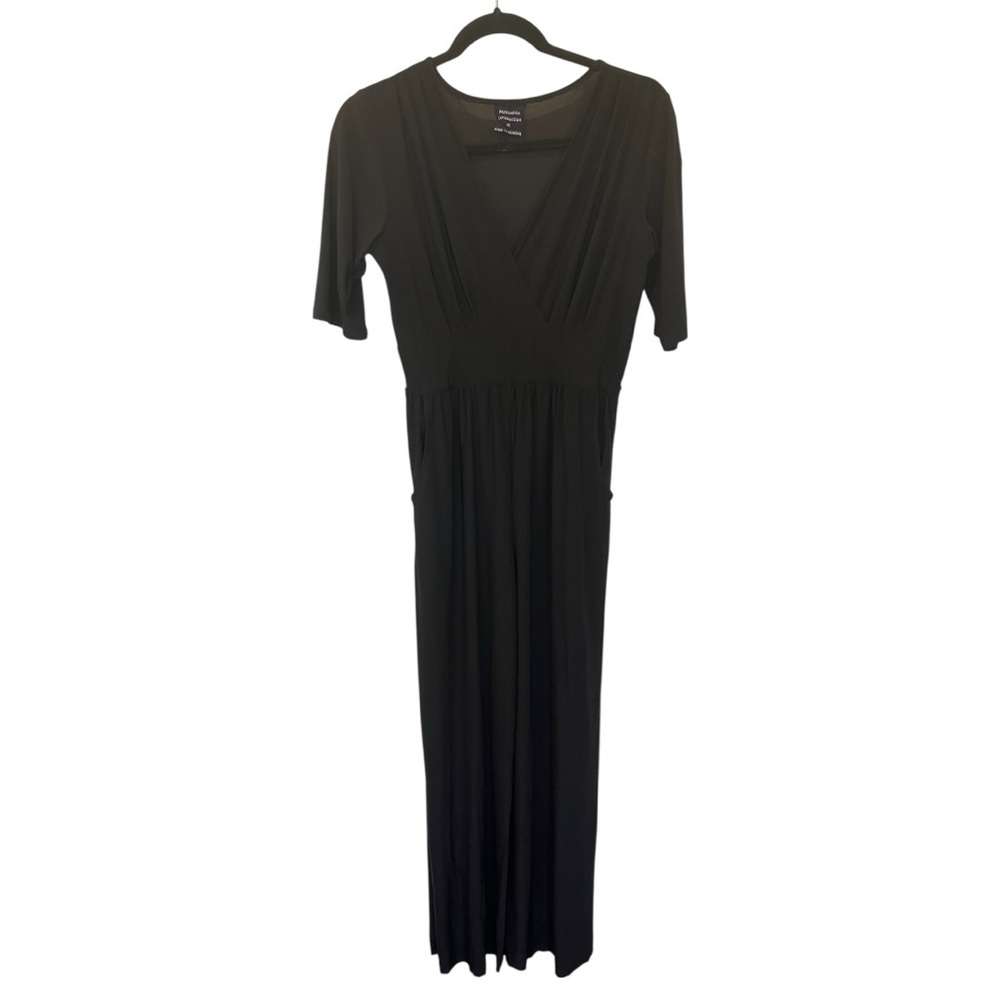Matrushka Black V-Neck Jumpsuit Size Medium